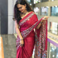 Semi Modal Silk Half Ajrakh Real Mirror : MH11