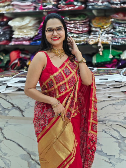 Pure Gajji Silk Saree : MH01