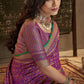 Barney Purple Patola Silk Saree