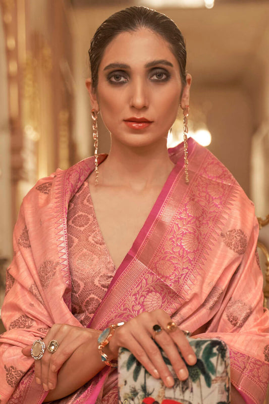 Copy of Sand Beige Tussar Silk Saree