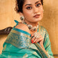 Light Turquoise Banarasi Silk Saree