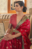 Milano Red Kota Silk Saree