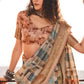 Pale Brown Digital Printed Soft Silk Saree