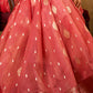 Pastel Red Banarasi Silk Saree