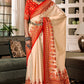 Pavlova Beige Patola Silk Saree