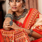 Pavlova Beige Patola Silk Saree