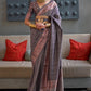 Purplish Grey Tussar Silk Saree