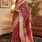 Rich Maroon Pashmina Silk Saree