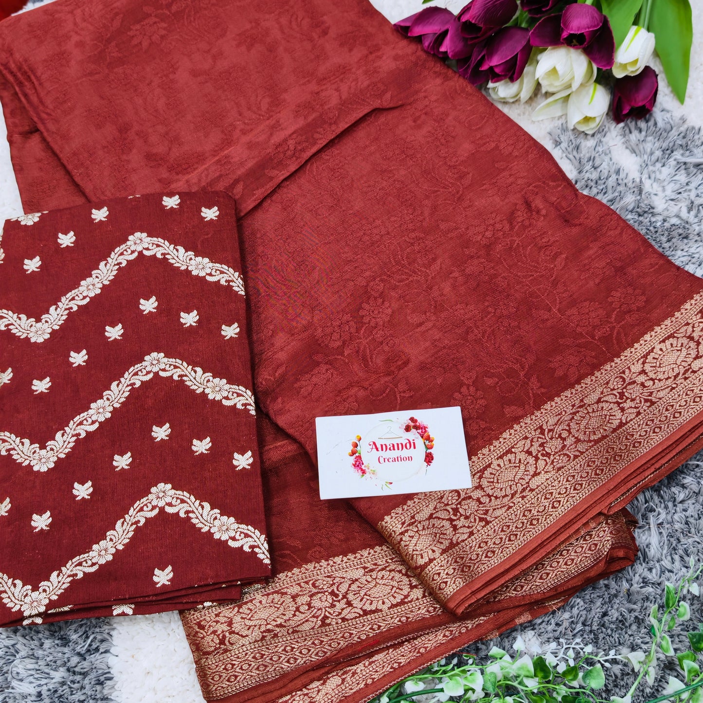 Viscous Floral Saree AS10
