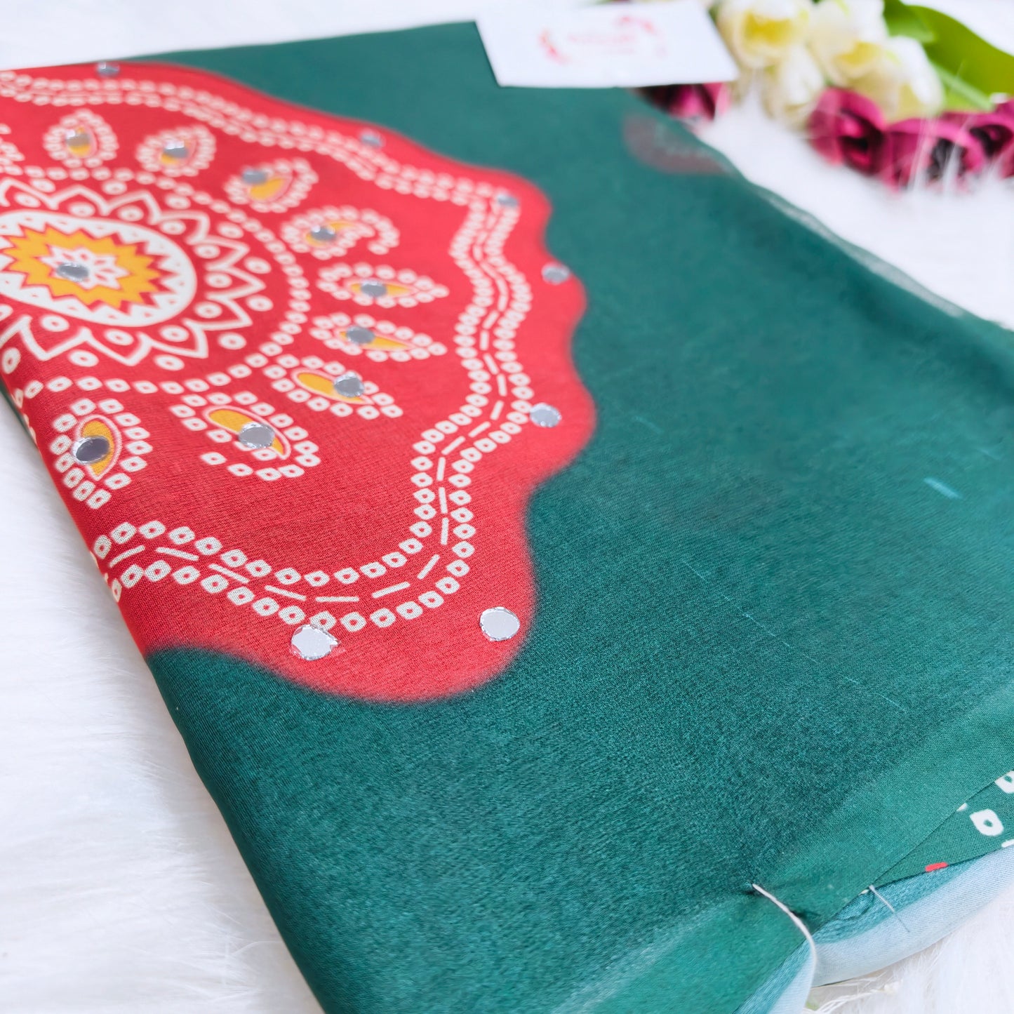 Printed Mirror Saree