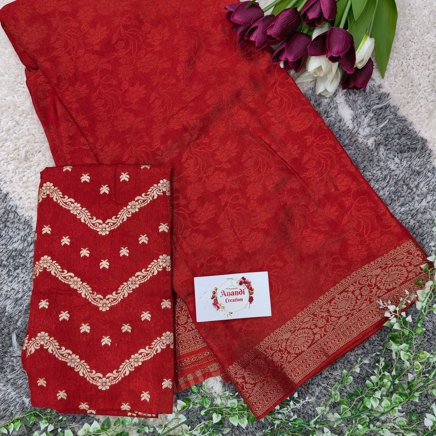 Viscous Floral Saree AS10