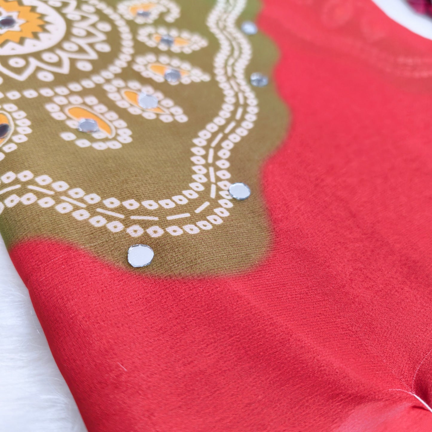 Printed Mirror Saree
