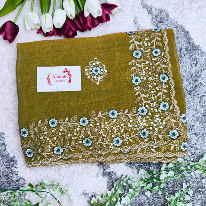 Metalic Saree