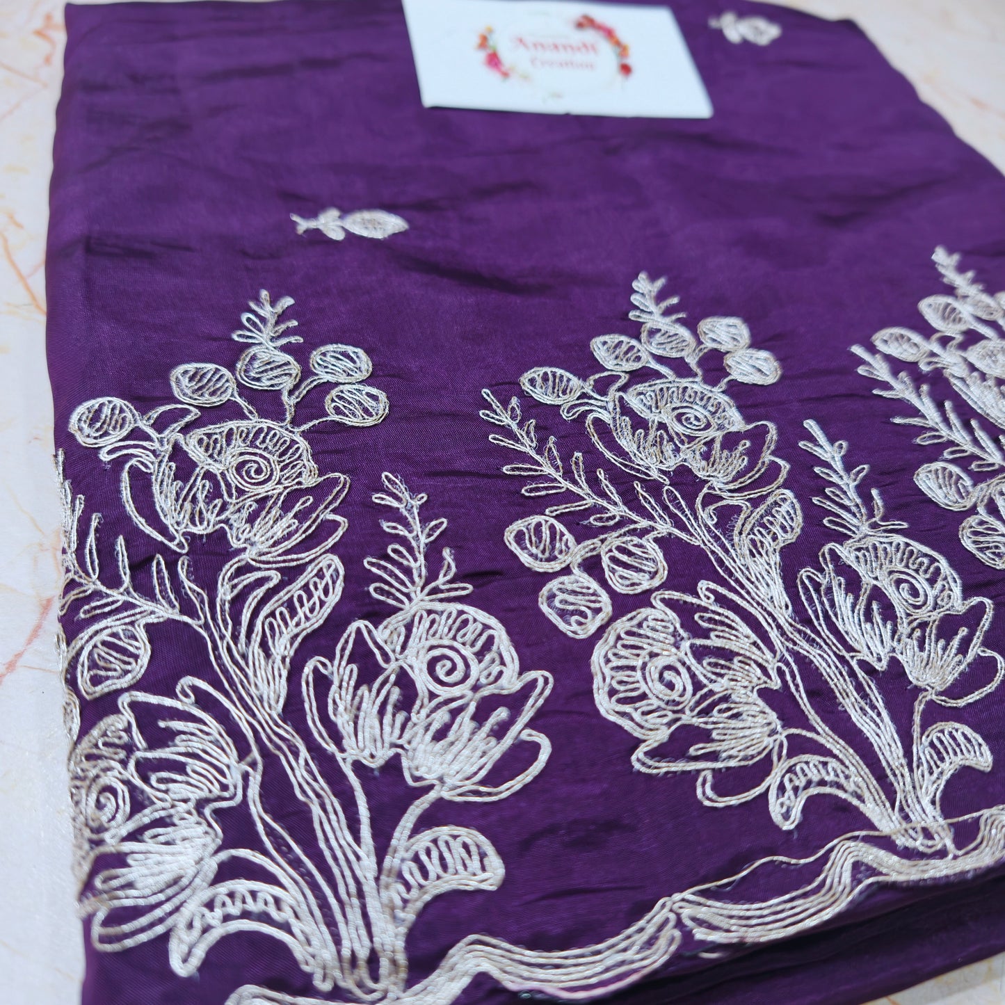 HO Silk (Jari Work ) Wine