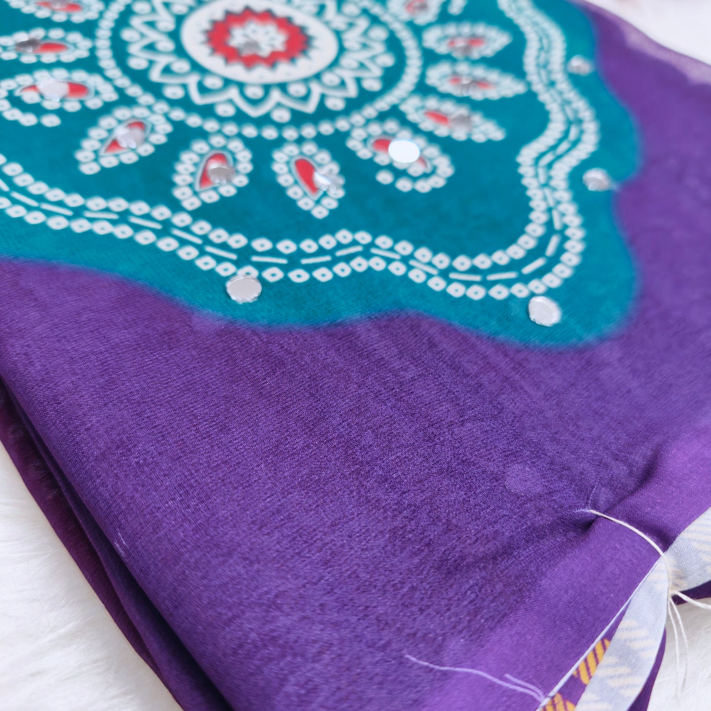 Printed Mirror Saree