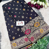 Floral Satin Saree