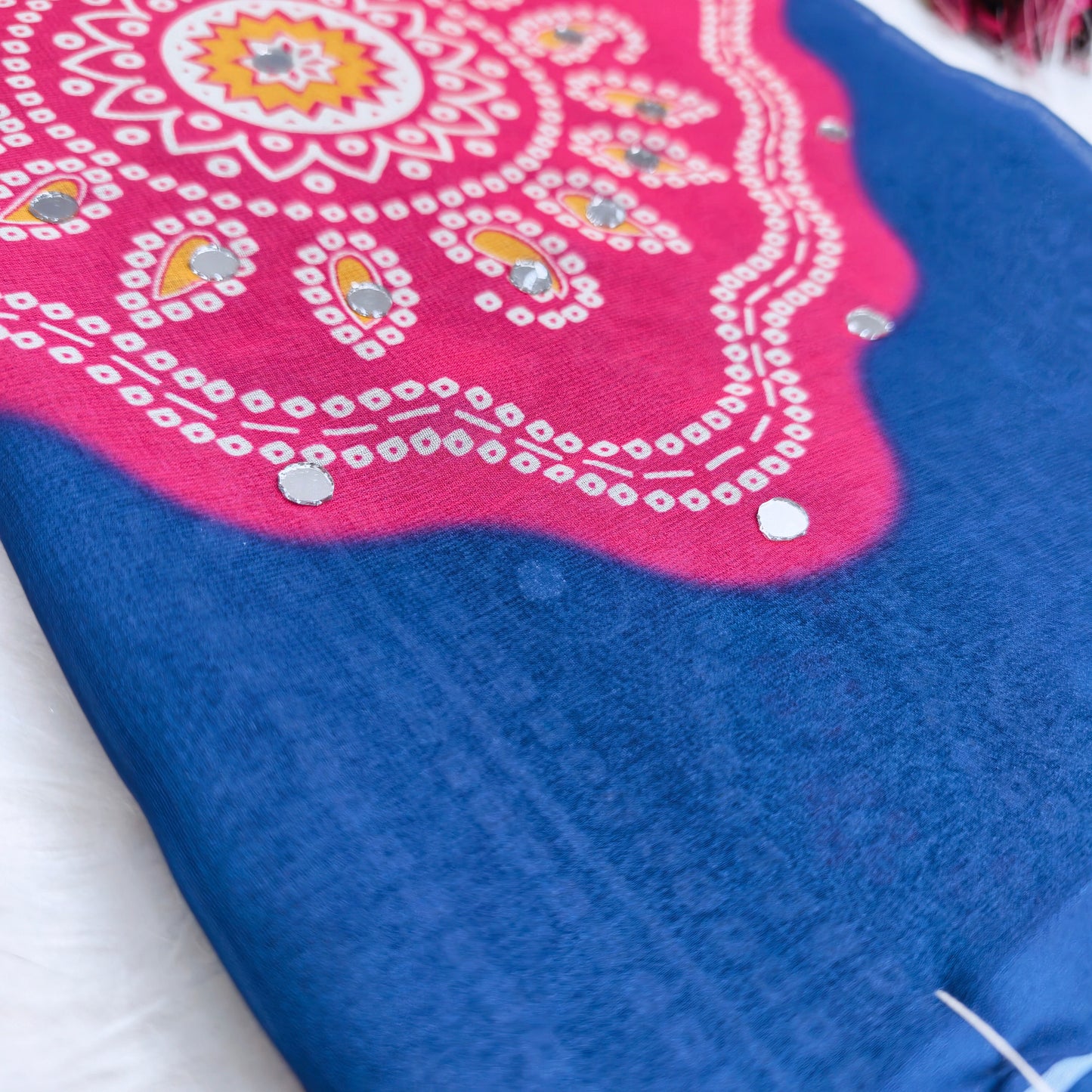 Printed Mirror Saree