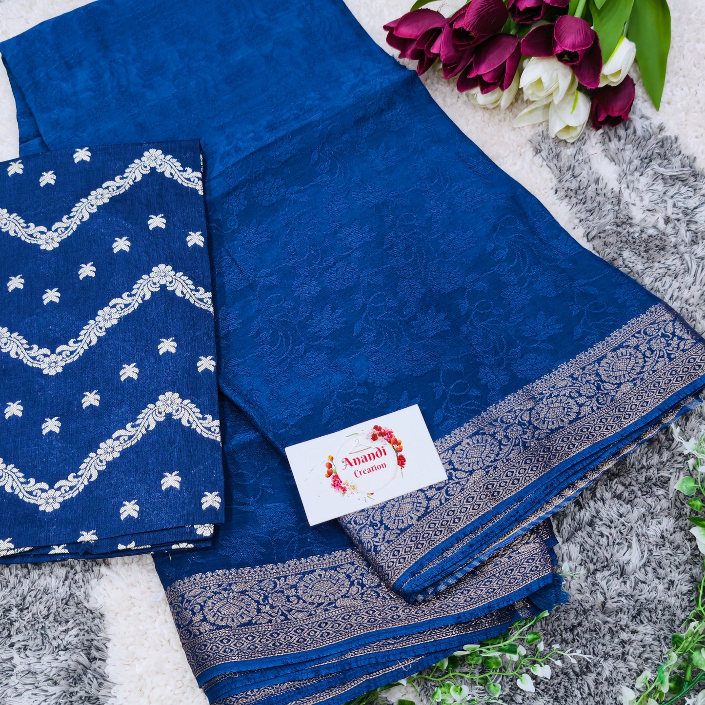 Viscous Floral Saree AS10