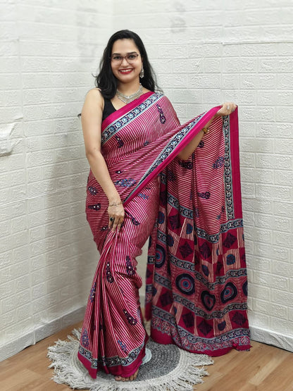 Semi Modal Silk with Mirror MH12 : Pink