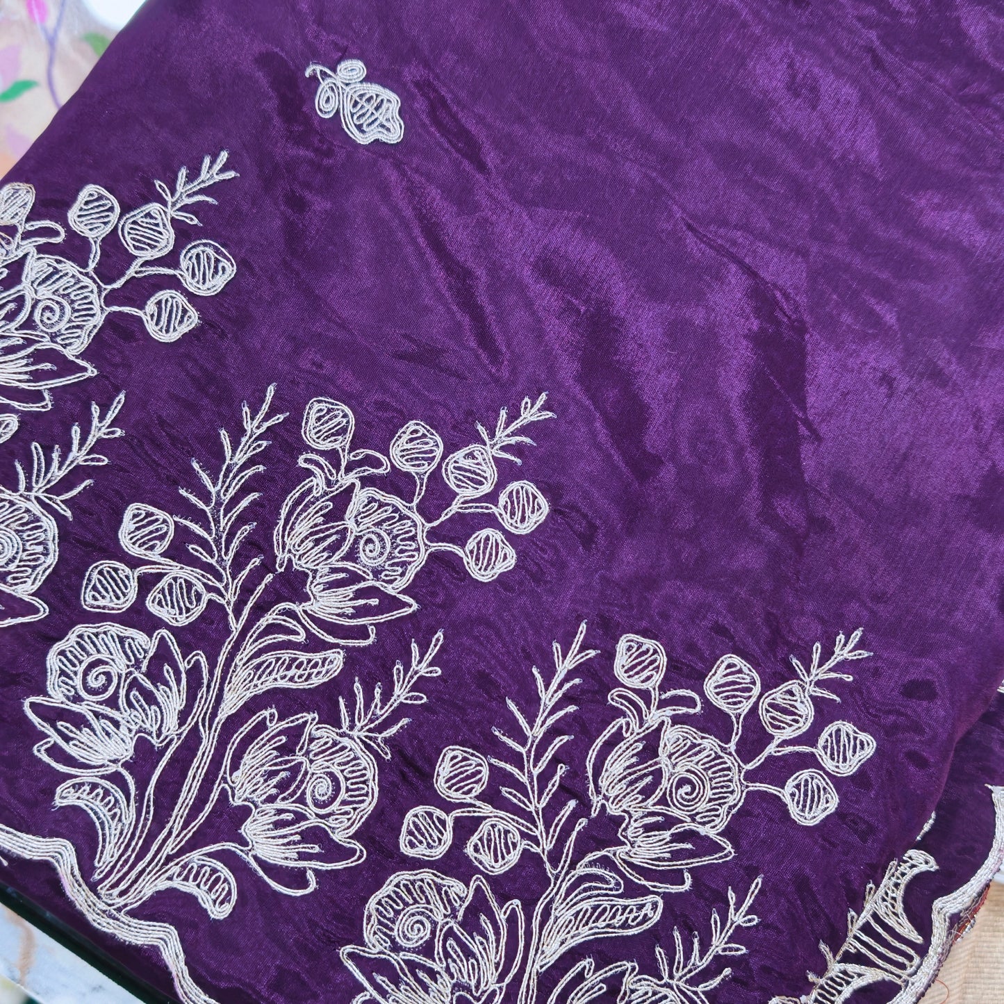 HO Silk (Jari Work ) Wine