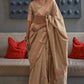 Sand Beige Tussar Silk Saree