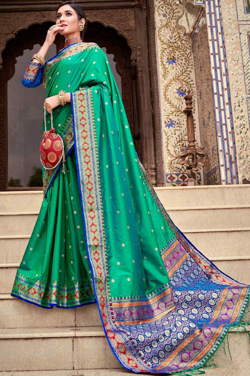 Shamrock Green South Silk Saree
