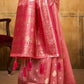 Sherbet Pink Banarasi Silk Saree