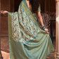 Slate Blue Digital Printed Soft Silk Saree