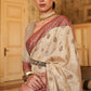 Vanilla Beige Kota Silk Saree